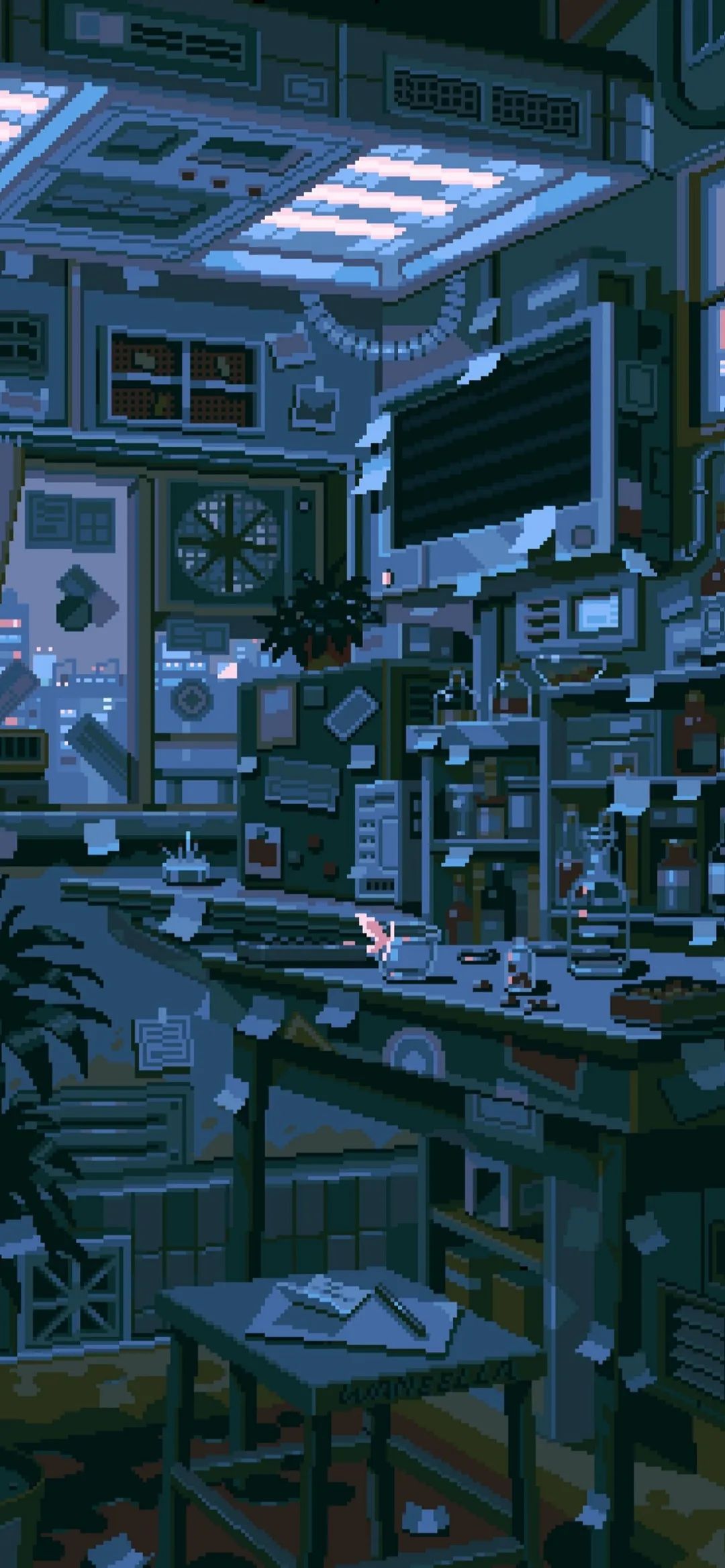 唯美像素风风景插画壁纸,像素风壁纸