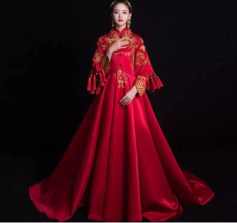 最适合穿中式嫁衣,新款秀禾服新娘礼服中式嫁衣