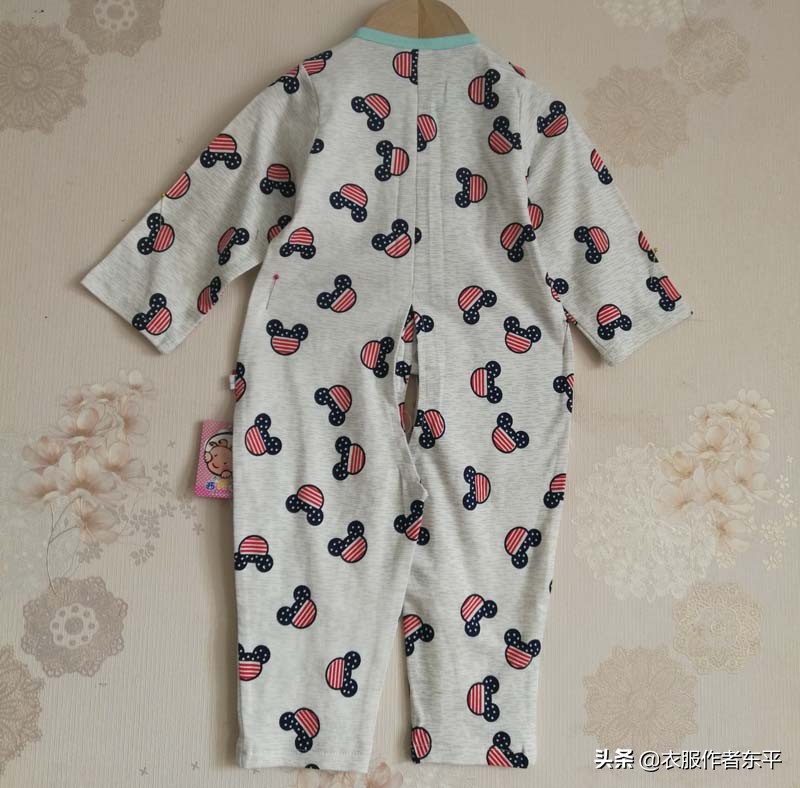 婴儿连体开裆裤裁剪方法,婴儿封裆连体衣服裁剪详细教程