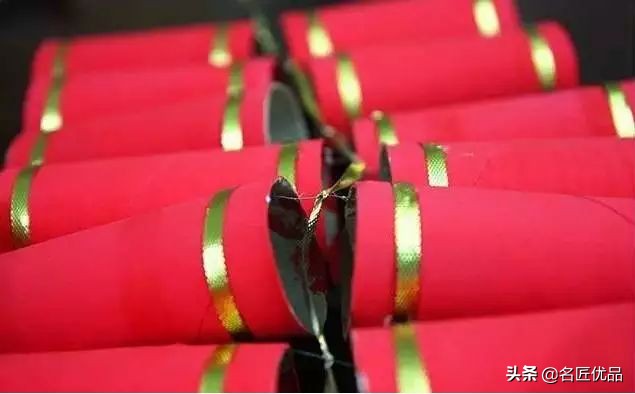 元旦手工彩纸鞭炮,元旦节手工鞭炮