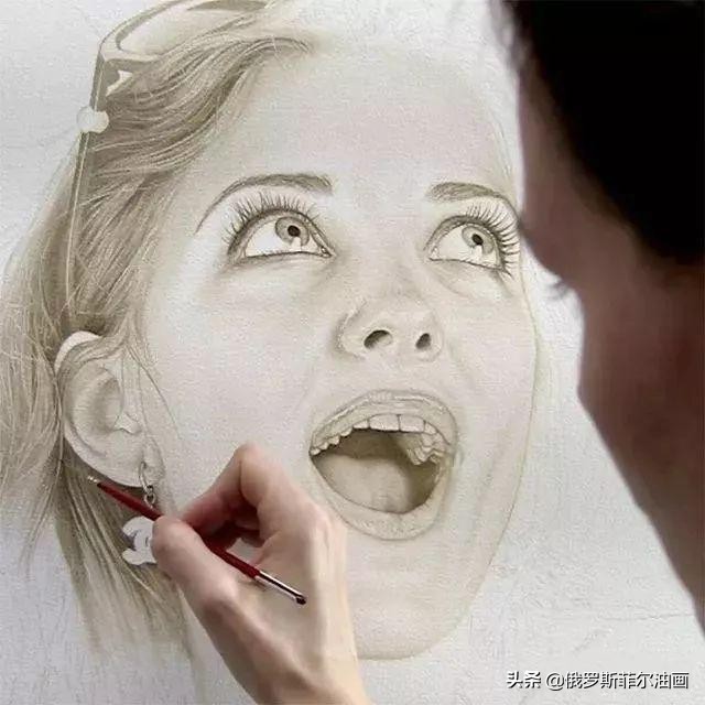 美女画家画美女，怎么看怎么美，看着她的画呼吸都要停滞了