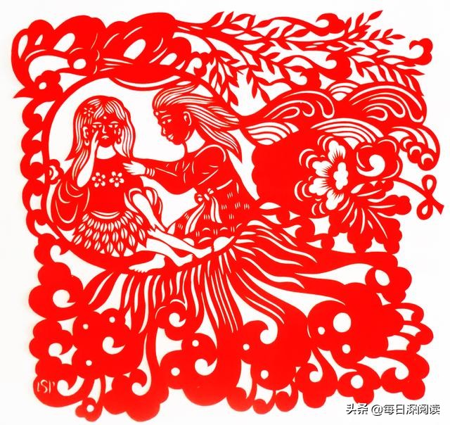 爱情亘古流长，生命繁衍不息丨解读民间盘合剪纸表达的歌颂与赞美