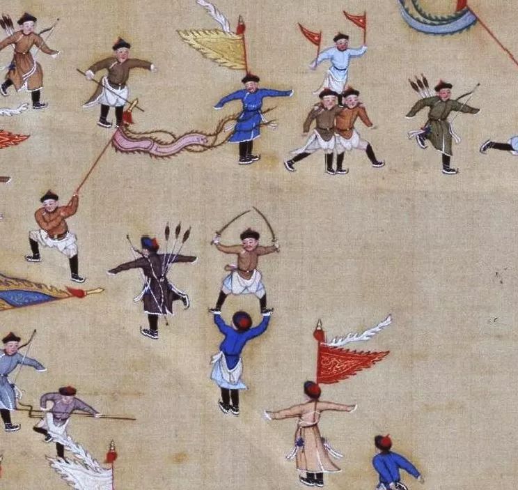 大寒节气习俗冰嬉,数九寒冬冰上跑