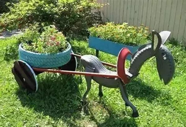 旧轮胎千万别扔变废为宝,旧轮胎不割怎么样做花盆