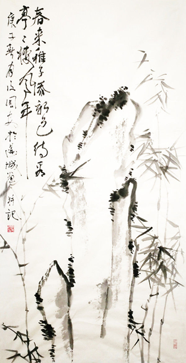 著名书画家谢元涛现场泼墨挥毫,书法作品欣赏谢国安