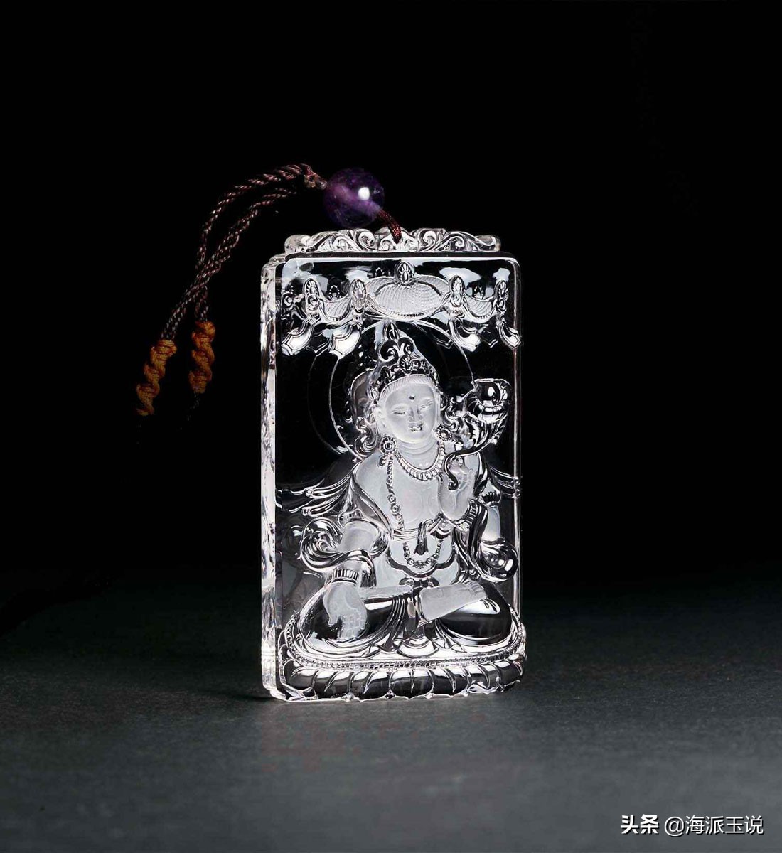 密教石刻造像,水晶内雕密宗佛像