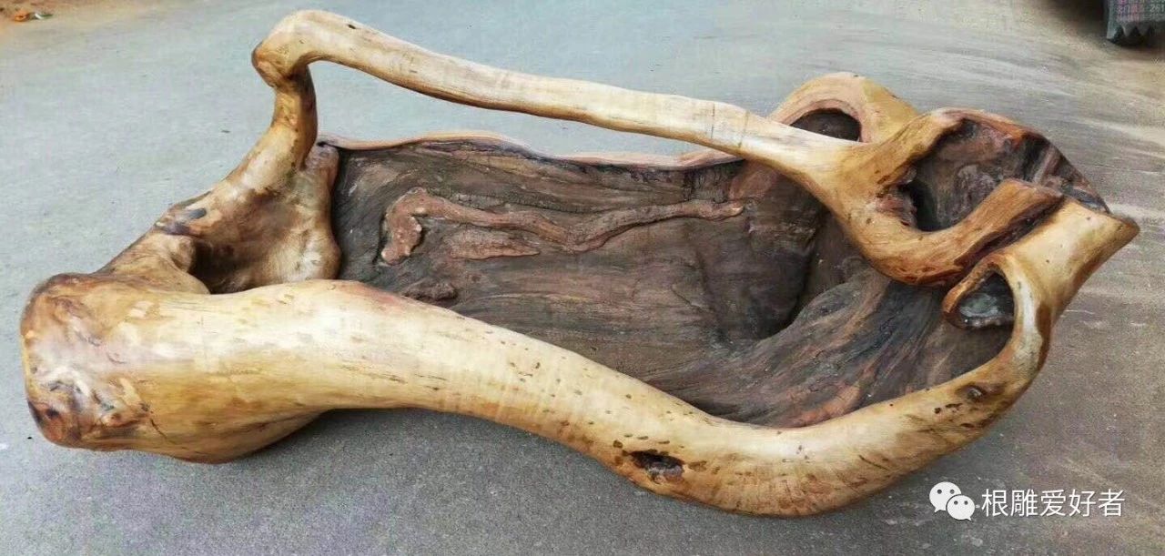 根雕茶壶作品图片,根雕艺术品长嘴茶壶