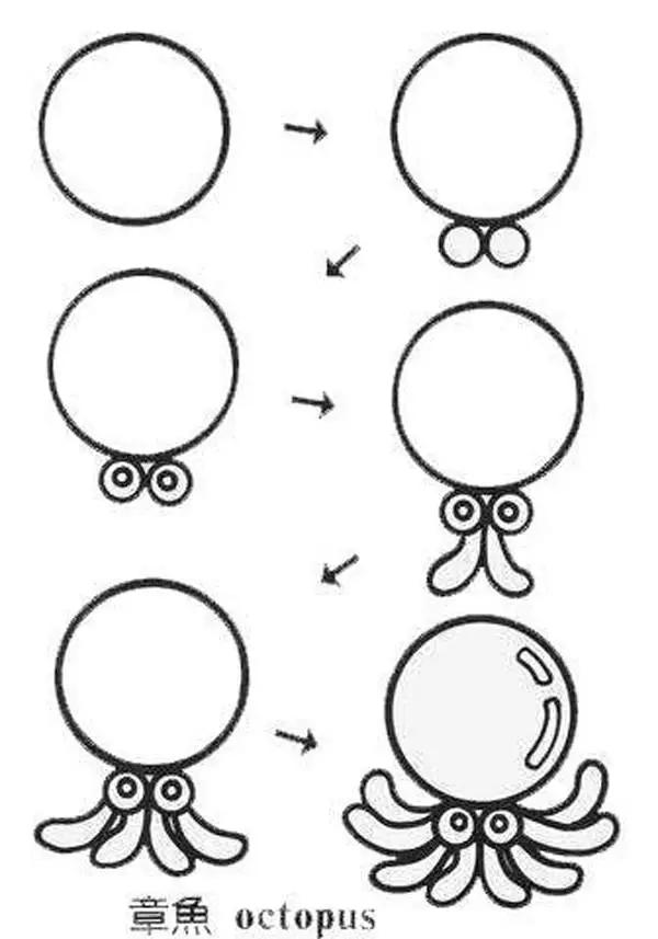 幼儿简笔画入门100个动物简笔画,儿童简笔画大全可爱小动物简笔画