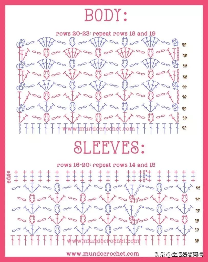 钩织冬季儿童毛衣图解,儿童内搭毛衣钩织教程完整版
