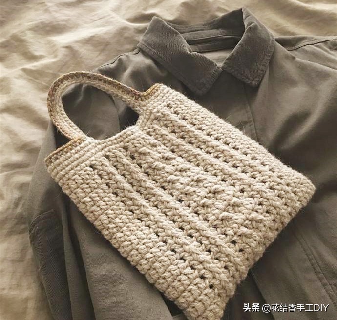 好看的毛线编织小包包,春天里的小包包