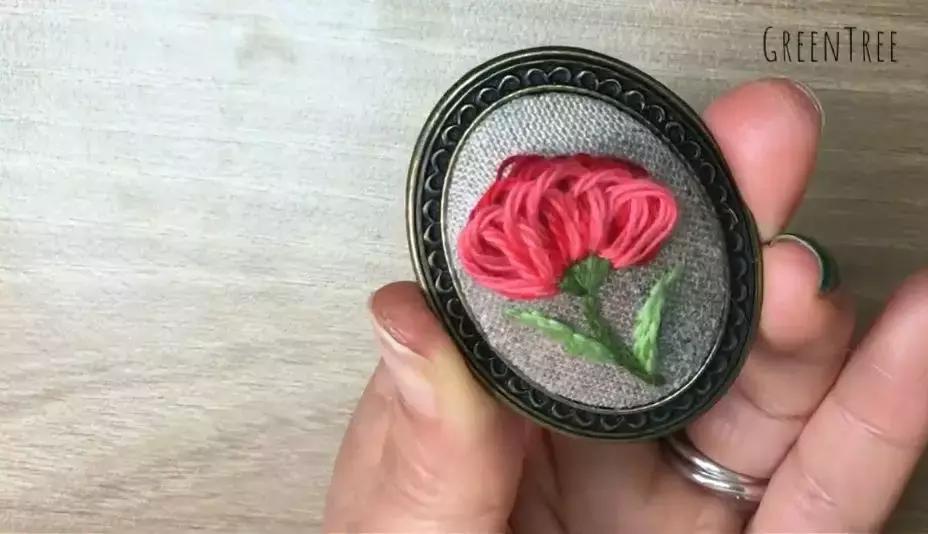 法式珠绣毛衣链手工教程,复古布刺绣毛衣链