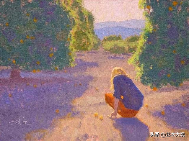 明媚阳光油画作品欣赏,美国画家埃里卡霍珀油画作品欣赏