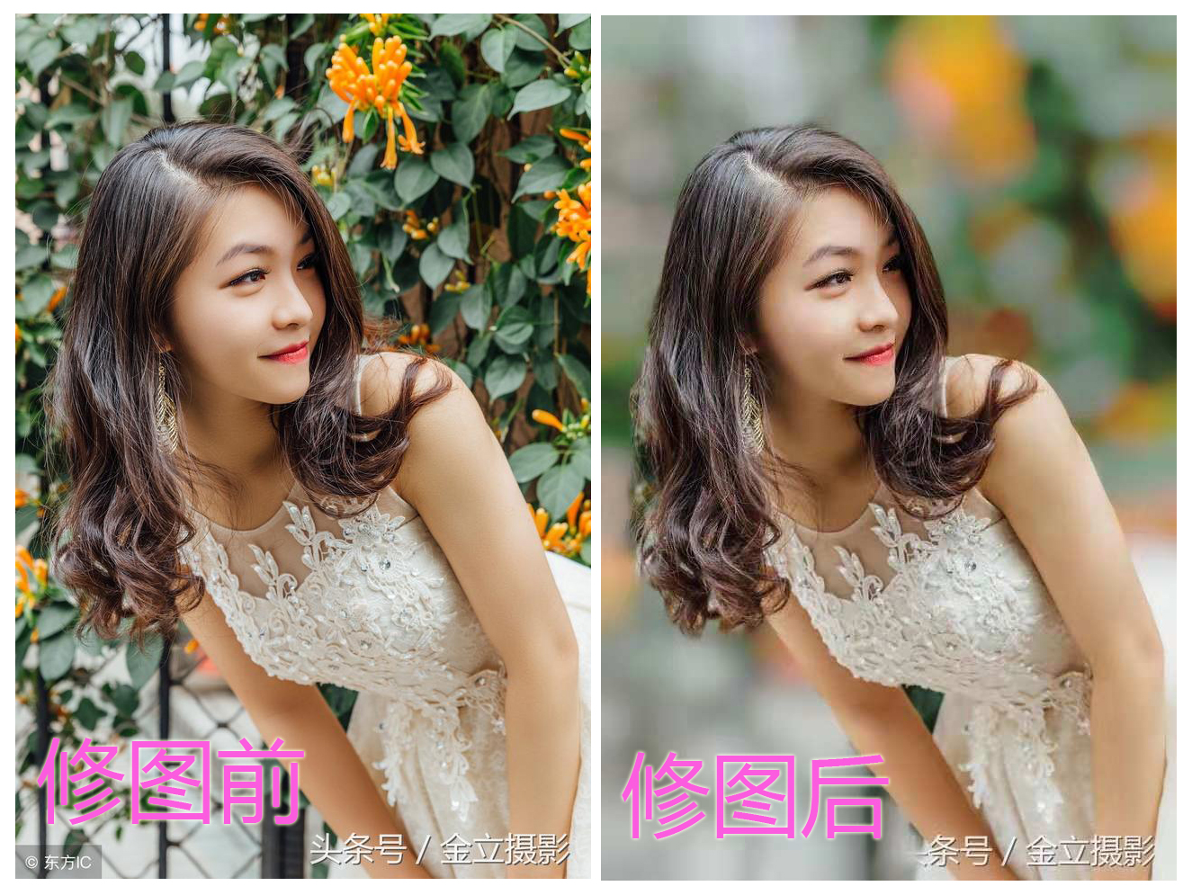 照片背景不好看怎么虚化无需抠图,人像照片背景修图教程