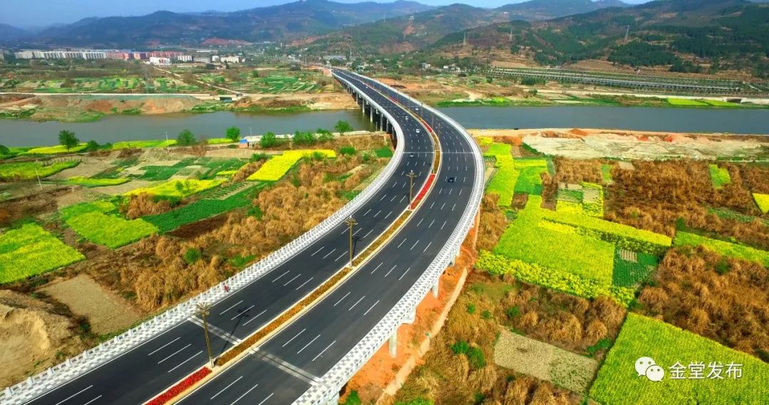 哇！比成都一环路还长6公里！金堂县城外环线全线通车