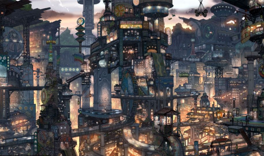 蒸汽朋克风创意美术,蒸汽朋克幻想风格