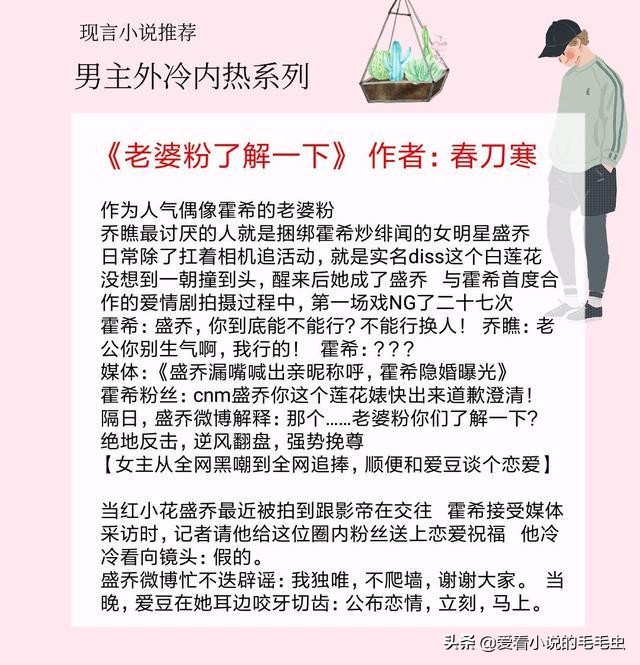 男主外冷内热甜宠文,男主高冷腹黑现言宠文