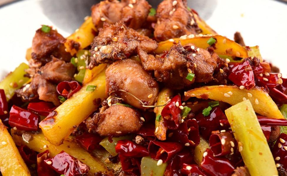 干锅兔下酒,干锅兔香辣正宗做法