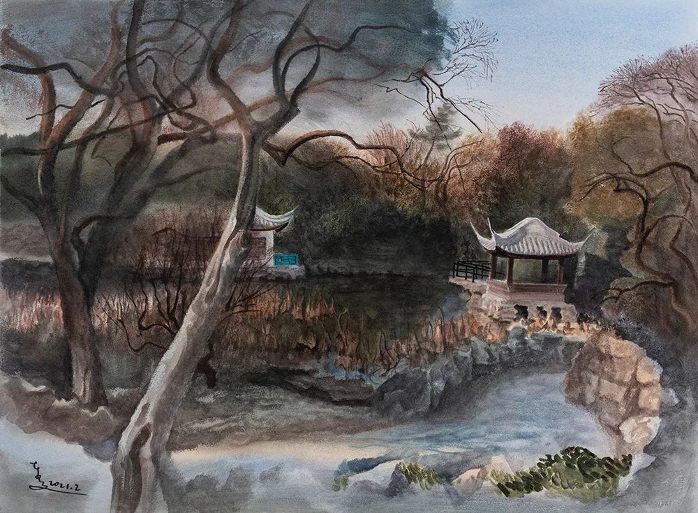 阿文绘画工作室,阿文流体画荷花