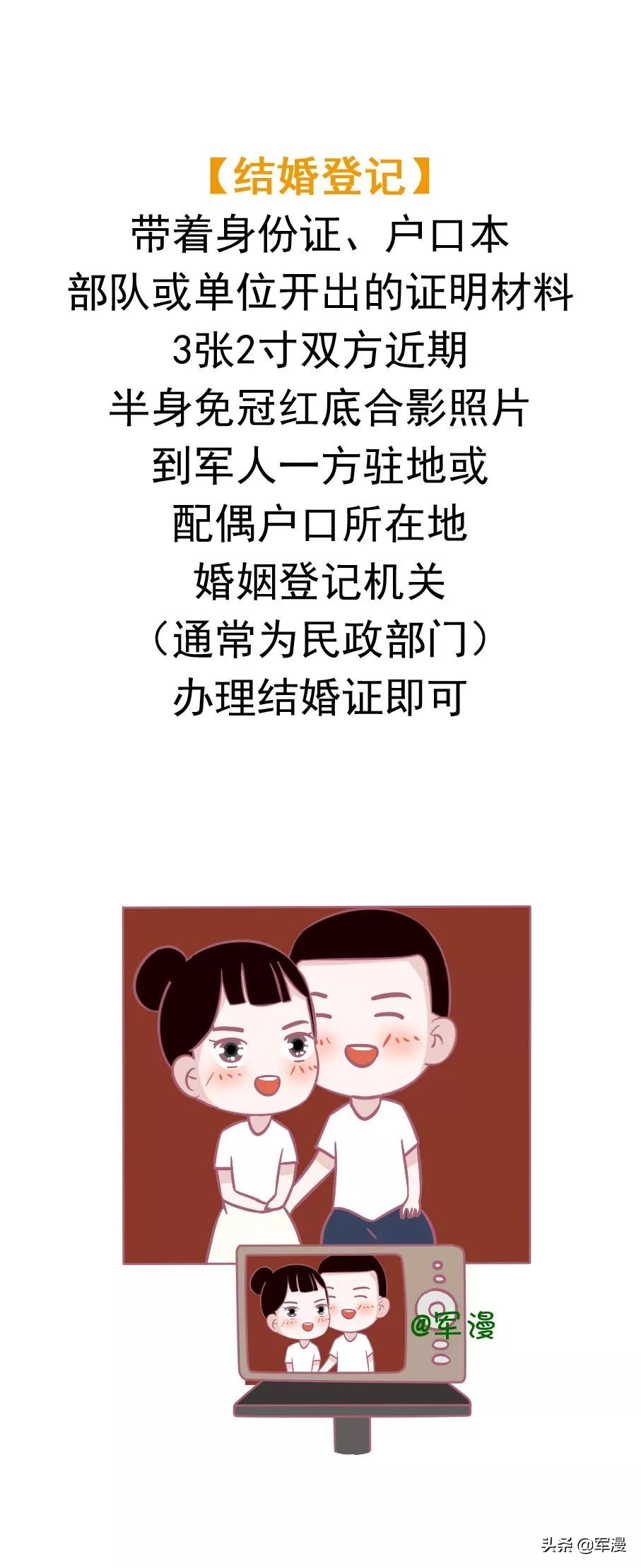 军婚准备清单大全,军婚筹备清单表