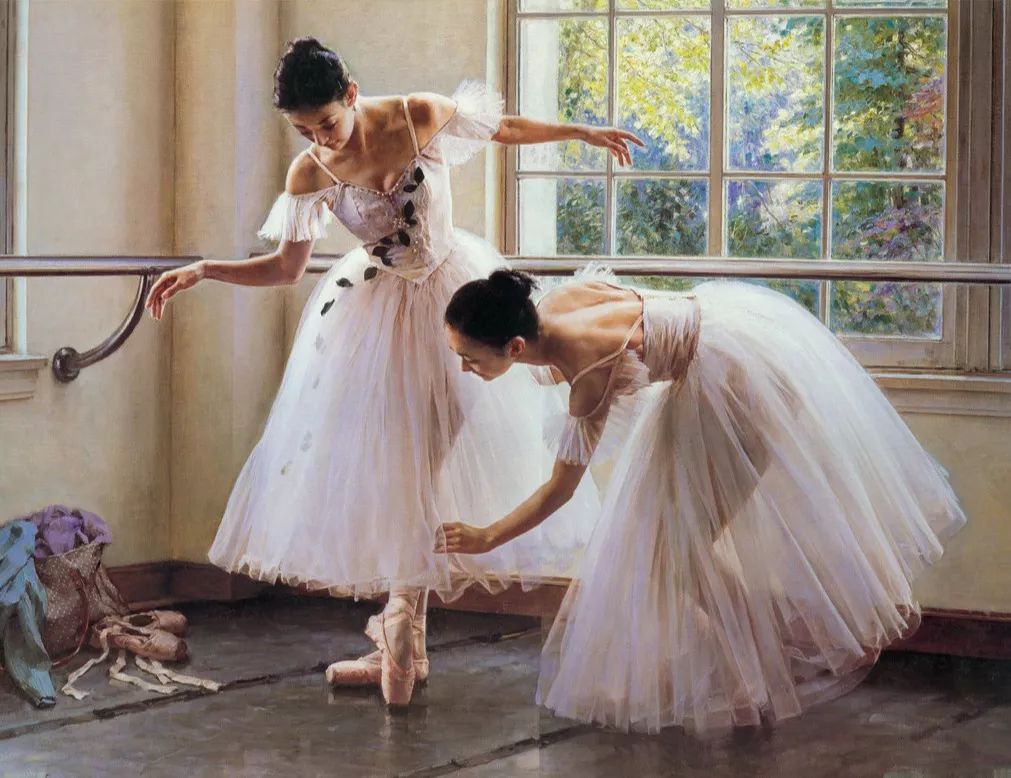 看完心跳加速！他*窥偷**老婆同事跳舞画了一组芭蕾少女卖了1200万