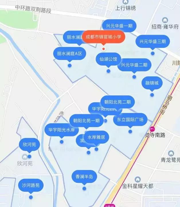 2021年幼升小成华划片,成华幼升小划片区入学范围内小区