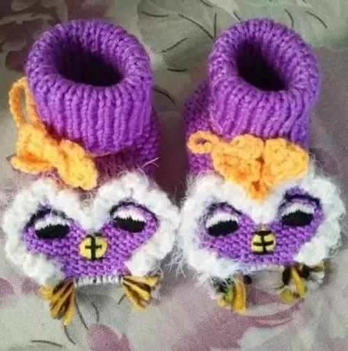 织42-43码毛线鞋全部视频教程,超萌春秋宝宝毛线鞋