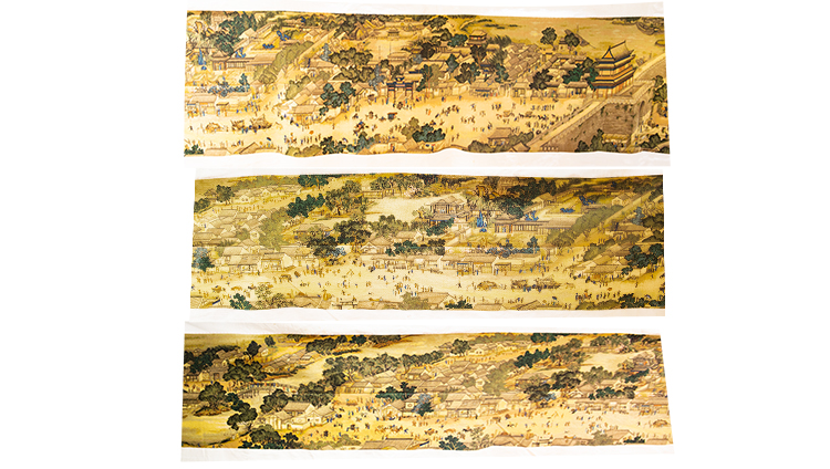 纯手工绣的清明上河图十字绣,36米清明上河图十字绣价值