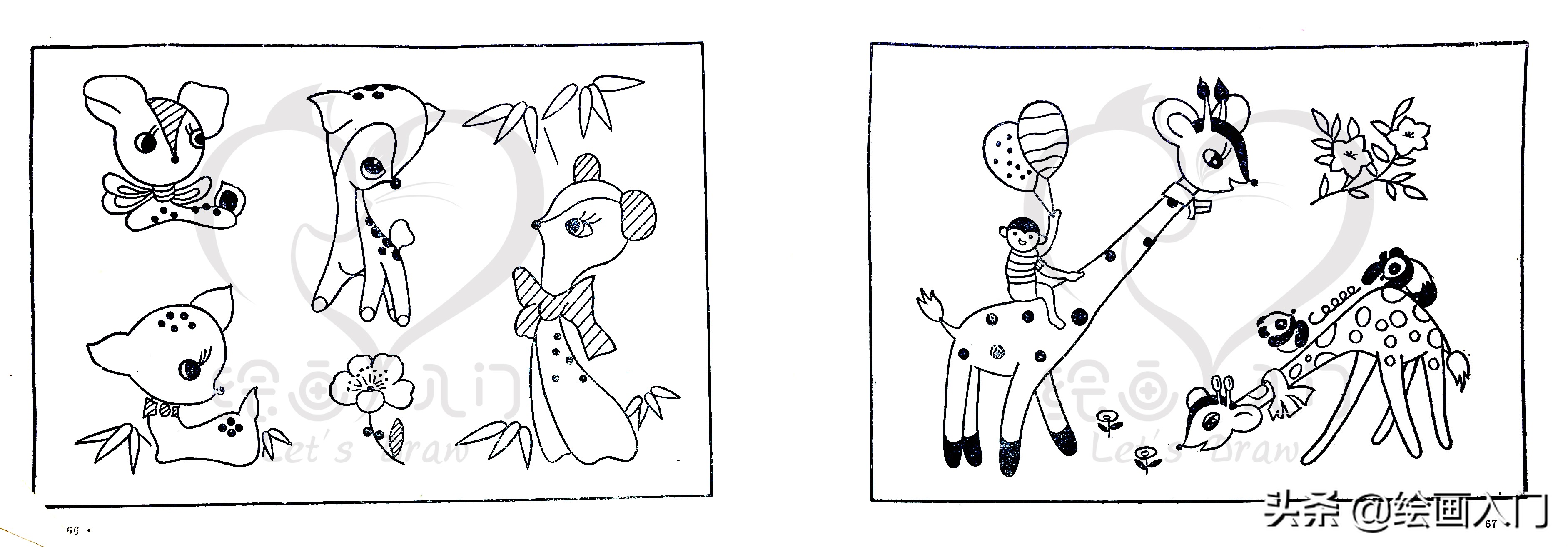 刺绣花边简笔画,100幅创意简笔画