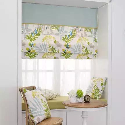 罗马帘美式,美式半遮光罗马帘