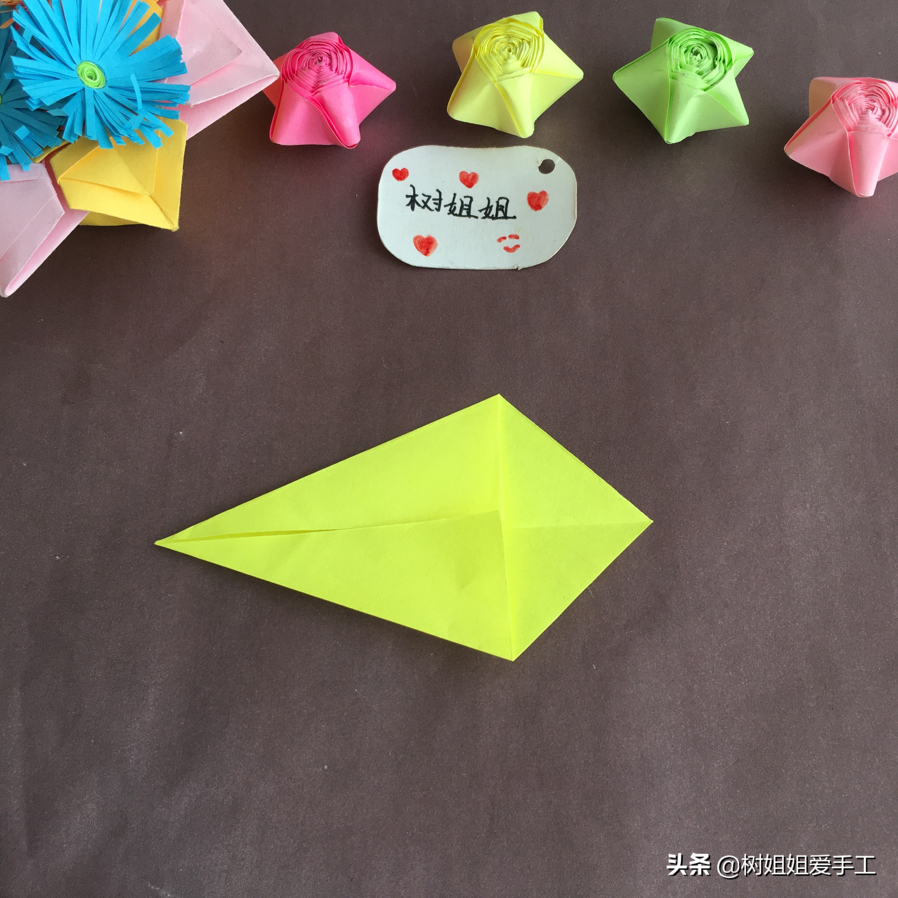 一个大香蕉折纸,儿童折纸手工水果香蕉