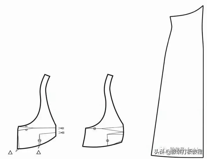女装连衣裙服装制版,高腰褶皱a字吊带连衣裙女装
