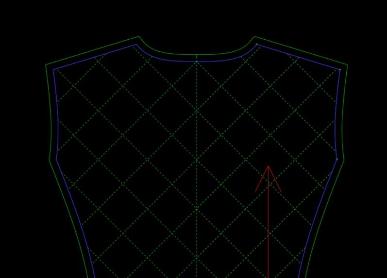 博克cad怎么画绗缝线,博克羽绒服绗线技巧