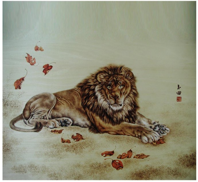 田玉田烙画动物作品欣赏,田玉田烙画多少钱