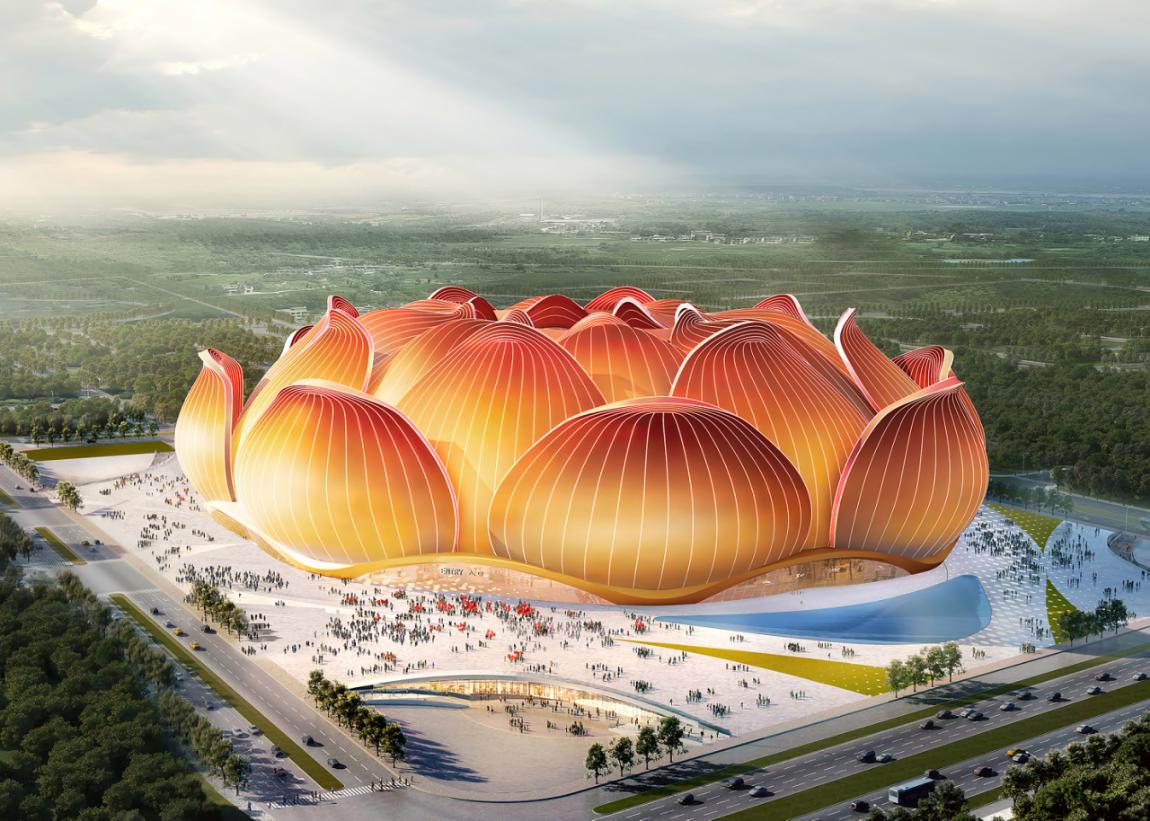 广州恒大足球场荷花造型,中国恒大荷花足球场地址