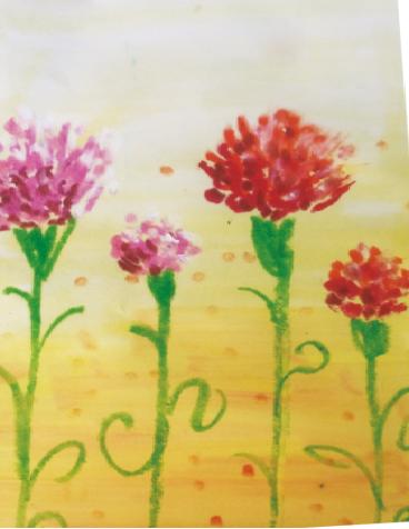 教师节儿童画康乃馨,八岁小孩画简单教师节的绘画