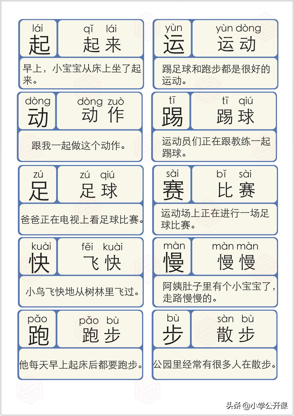 幼儿识字卡1000个常用汉字,少儿识字组词卡