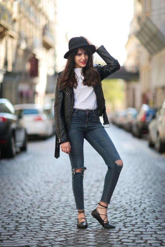 皮衣适合什么女生穿,女生穿皮衣适合什么样的发型