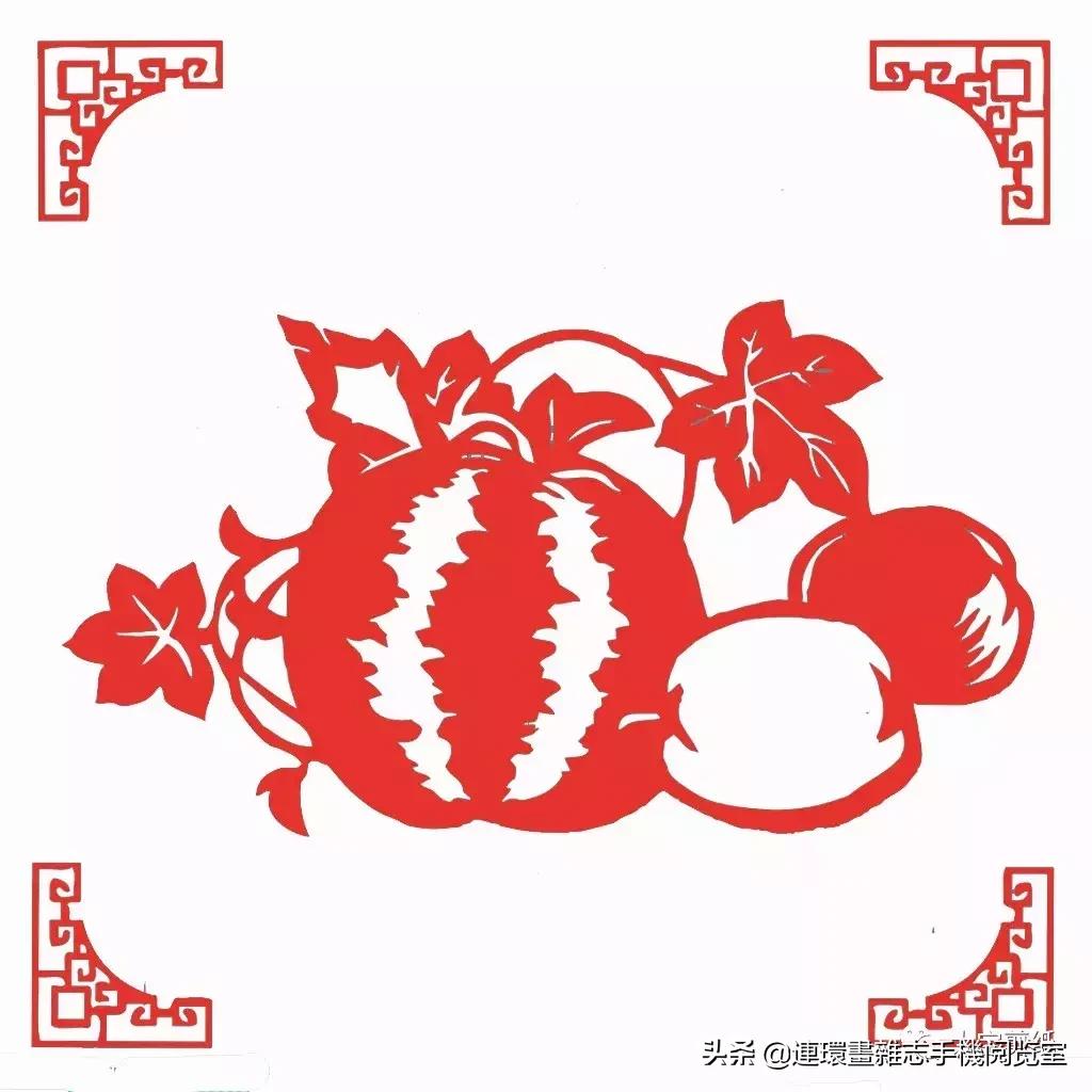 蔬菜剪纸画图片,瓜果蔬菜剪纸作品图片