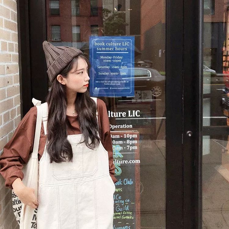 韩国冬季穿搭街拍模特,韩国ins网模穿搭