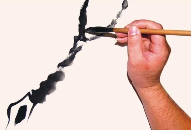 国画花枝穿插技巧图解,国画花枝的简单教程