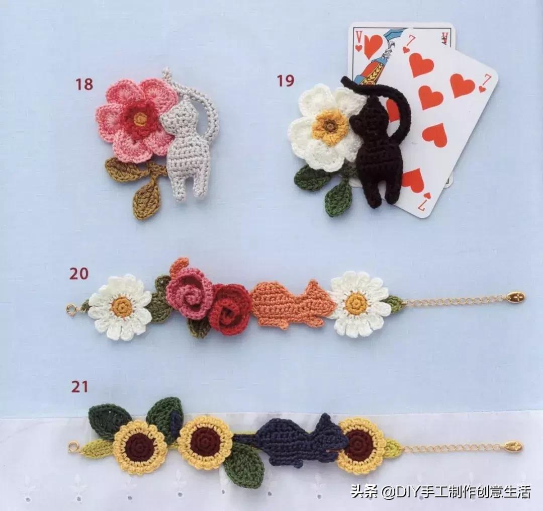 各种小猫的钩织教程,小猫身体和腿的钩织教程