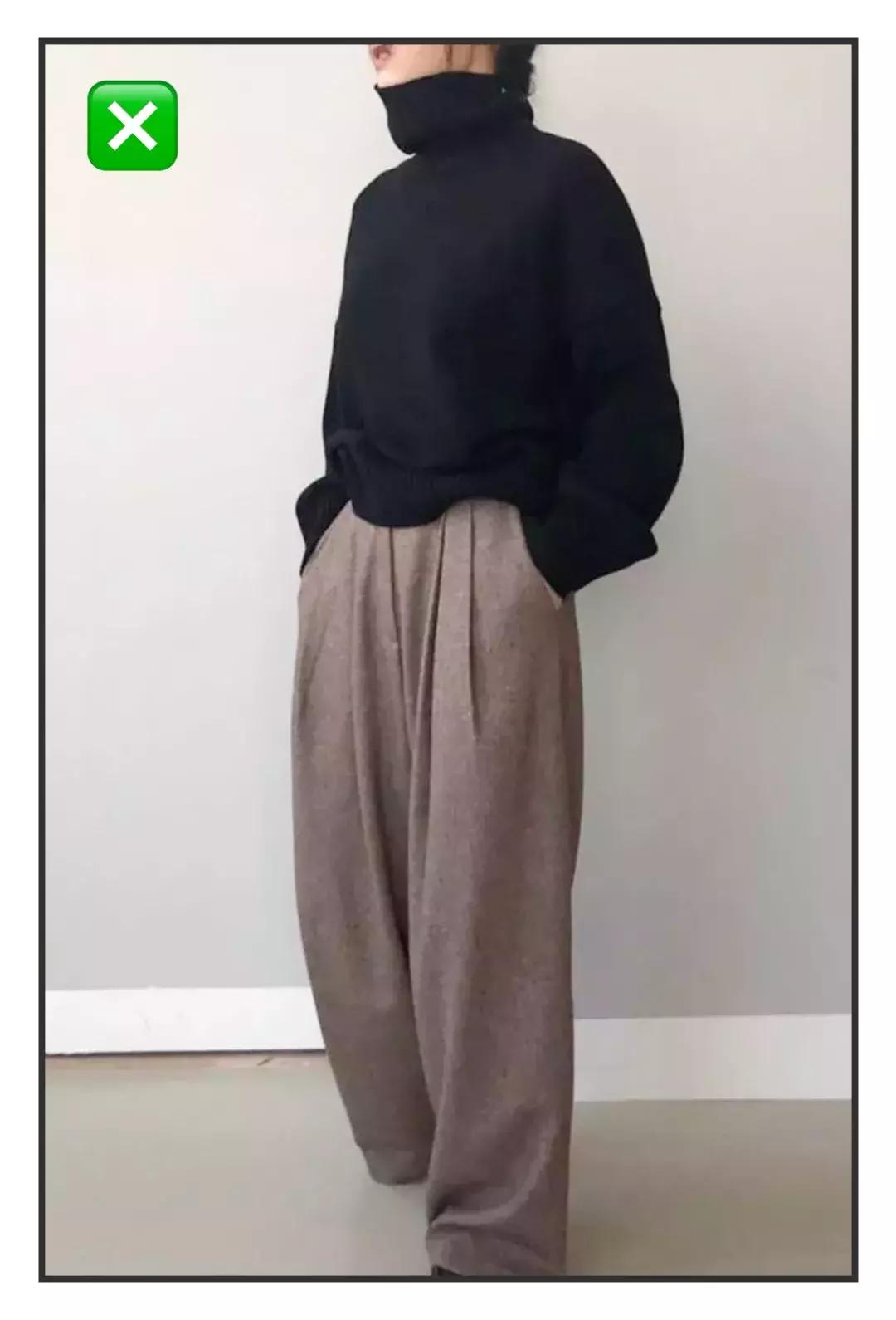 黑色阔腿裤加长版垂感慵懒风秋冬,秋冬慵懒感阔腿裤