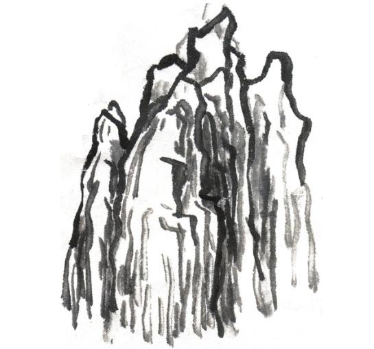 山石的常用皴法,山石的各种皴法介绍