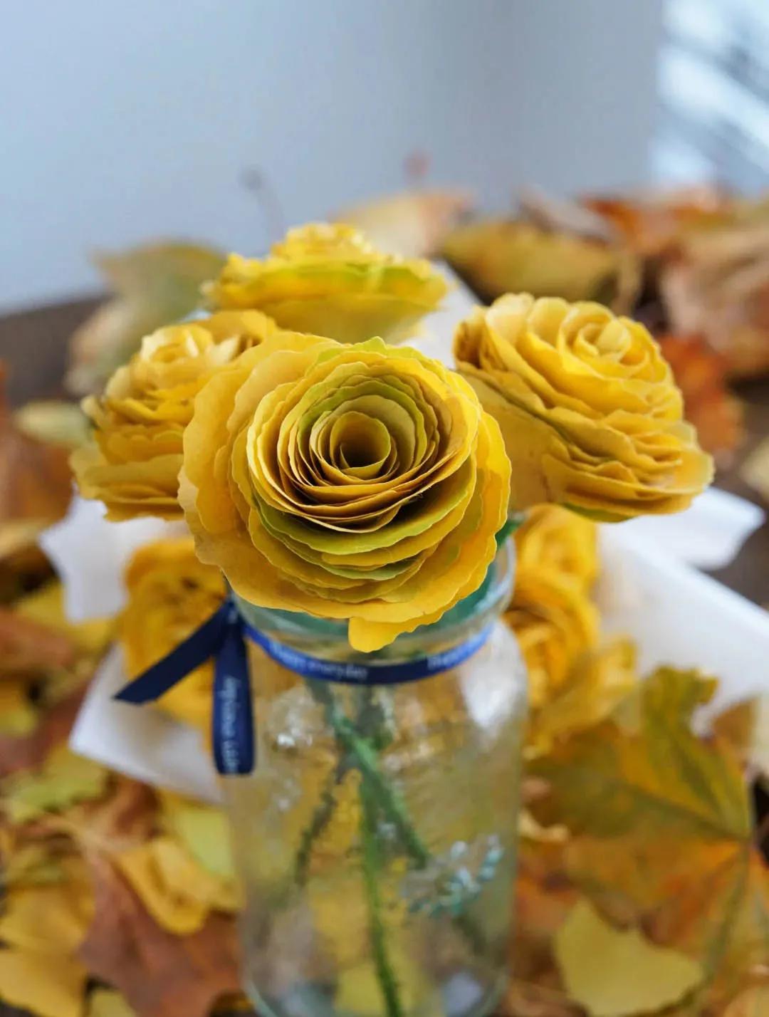 银杏叶咋做玫瑰花,银杏叶怎么做玫瑰花