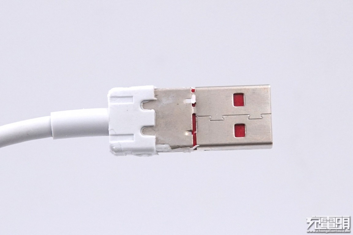 华为usb充电线拆解,华为1.8米充电线拆解