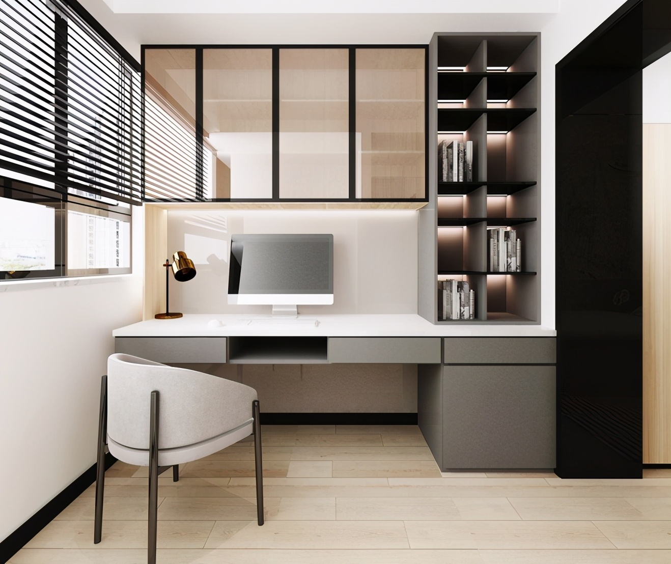 套内40平米二房一厅设计图,一体式干湿分离卫浴房