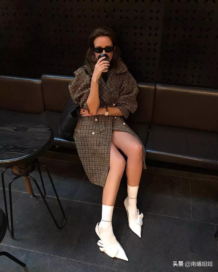 粗跟小个子洋气尖头鞋,尖头鞋子显高高级百搭