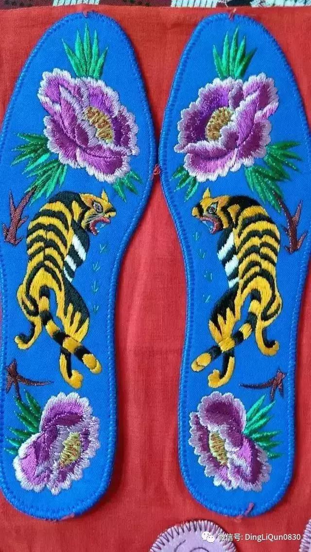 鞋垫手工刺绣最好看复杂的图案,刺绣作品展示简单