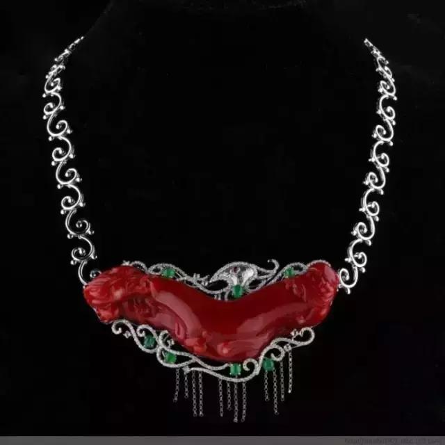 红珊瑚珠宝纯天然图片,红珊瑚珠宝配饰