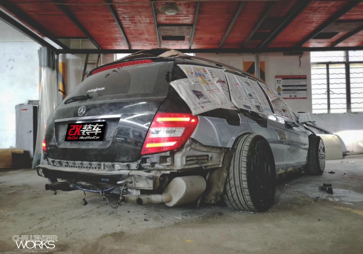 改装奔驰c200旅行版,奔驰c200改装四近四远